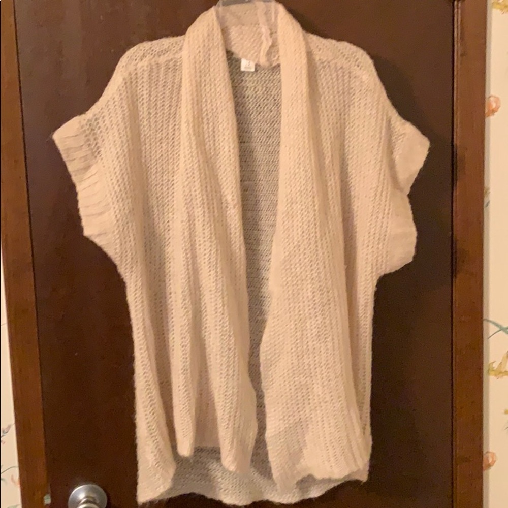 Motherhood Maternity Cream Short Sleeve Cardigan